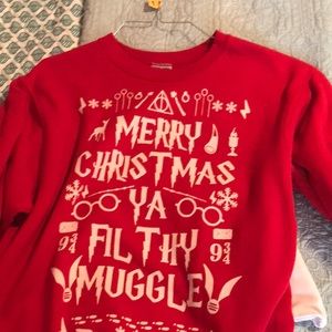 Red Christmas Harry Potter sweatshirt